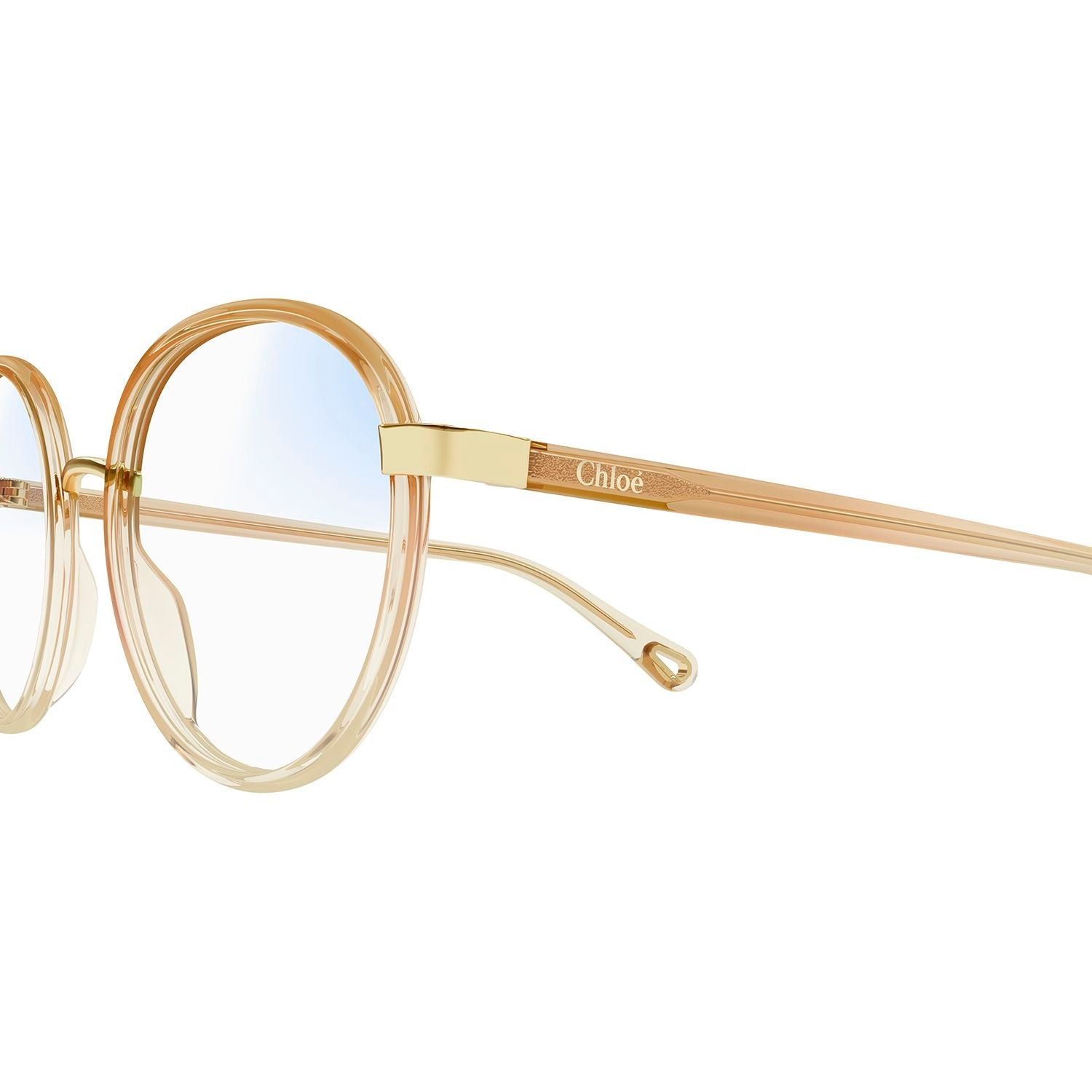 CH0033S Orange injection Sunglasses - Shiny Gradient Trasparent & Apricot