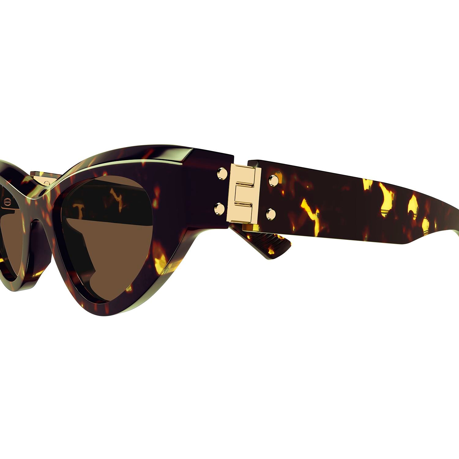 BV1142S Havana acetate Sunglasses - Shiny Spotted Havana
