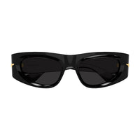 BV1144S Black recycled acetate Sunglasses - Shiny Solid Black