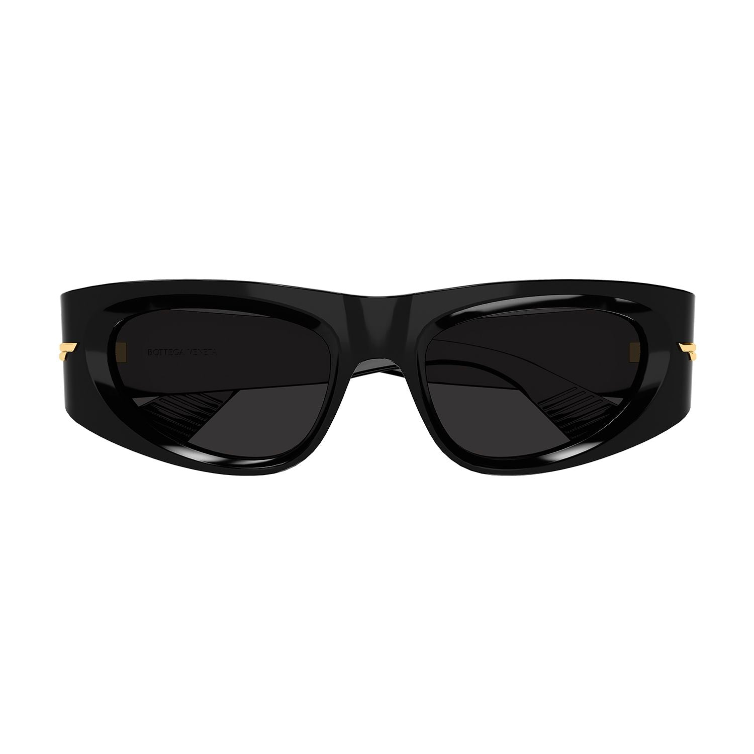 BV1144S Black recycled acetate Sunglasses - Shiny Solid Black