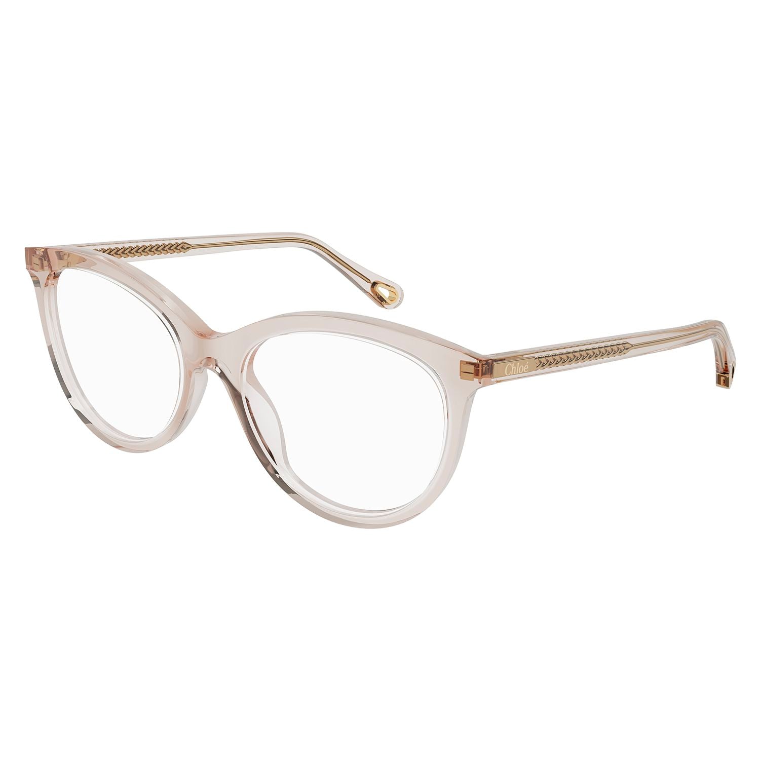 CH0117O Pink bio acetate Optical Frames - Shiny Transparent Light Pink