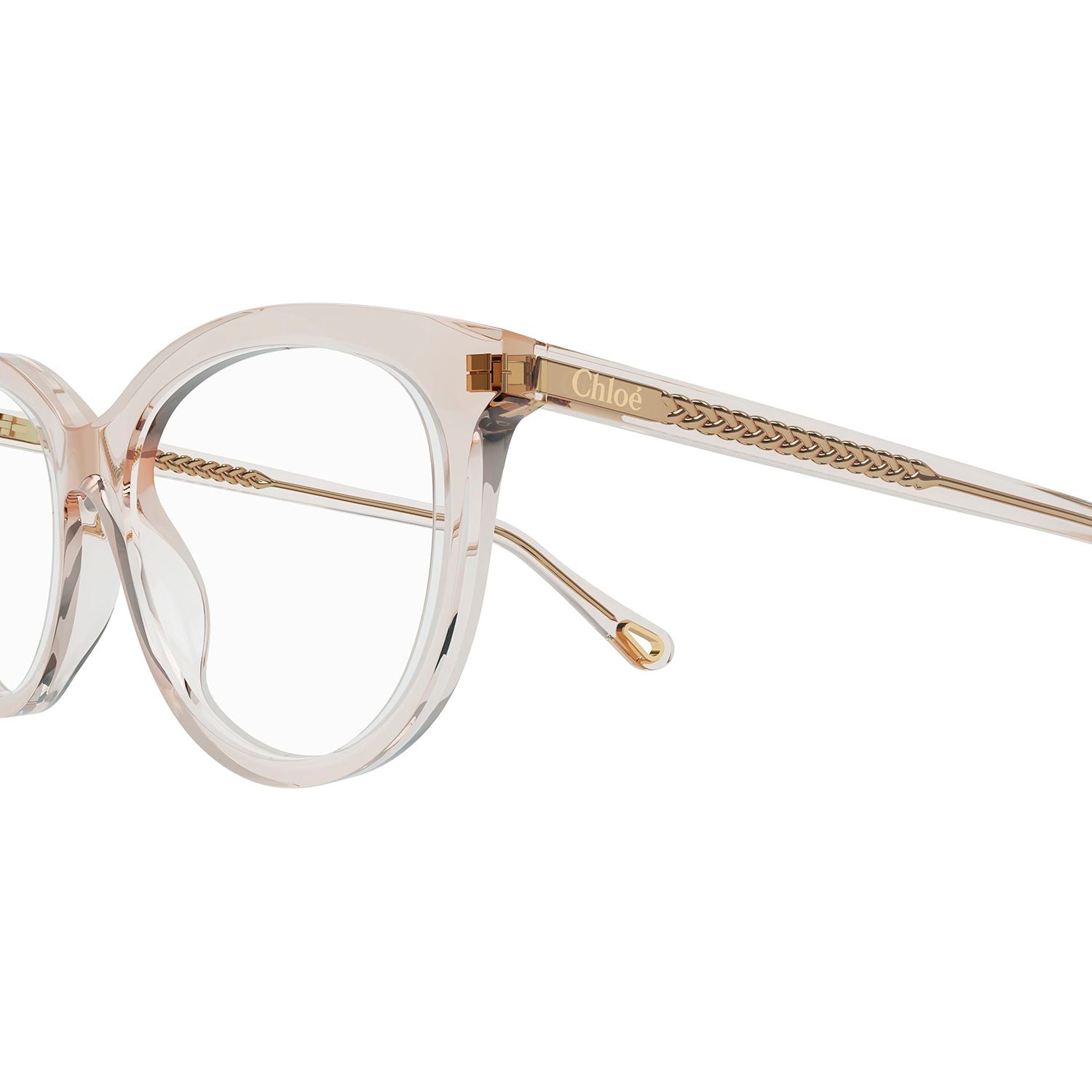 CH0117O Pink bio acetate Optical Frames - Shiny Transparent Light Pink