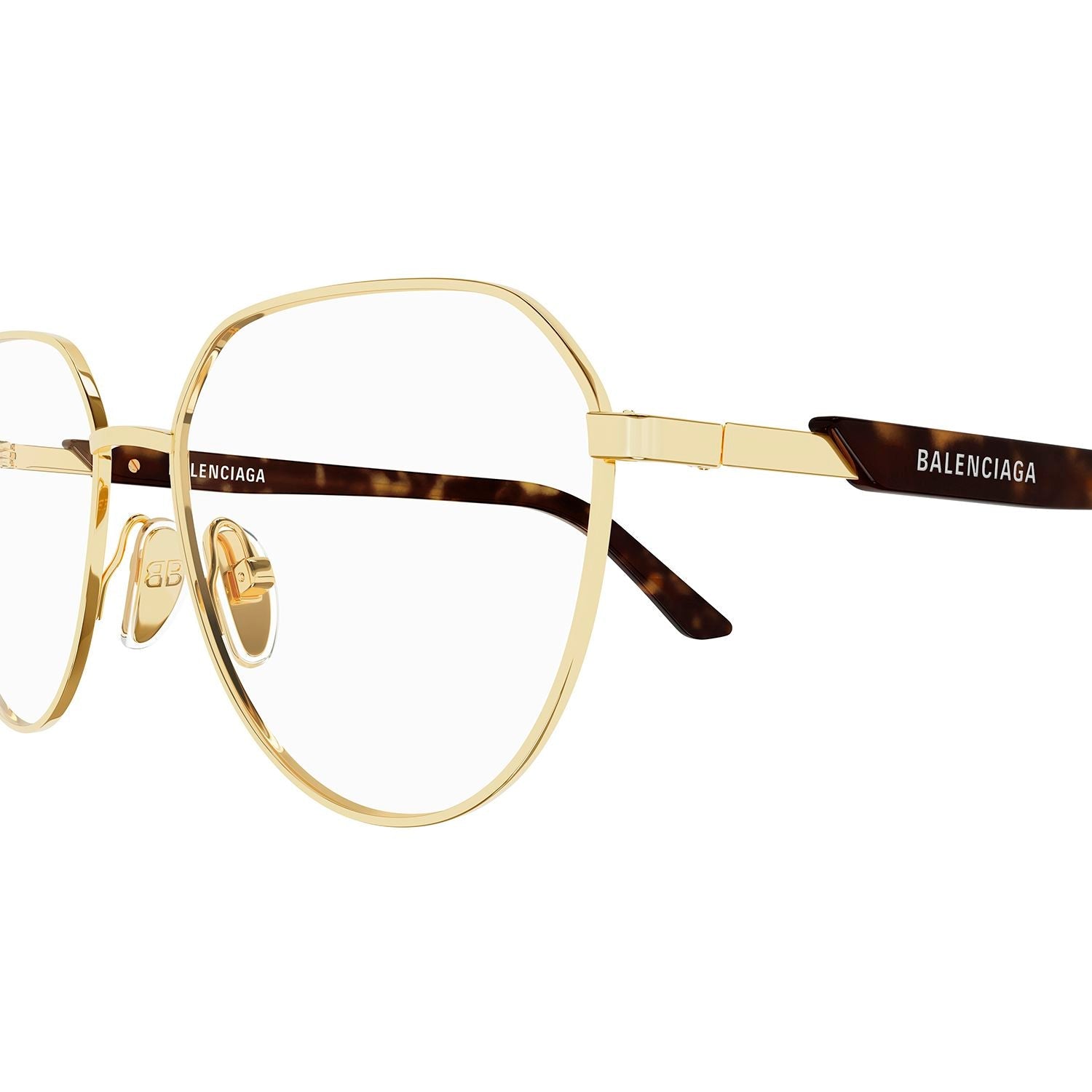 BB0249O Gold metal Optical Frames - Shiny Light Gold