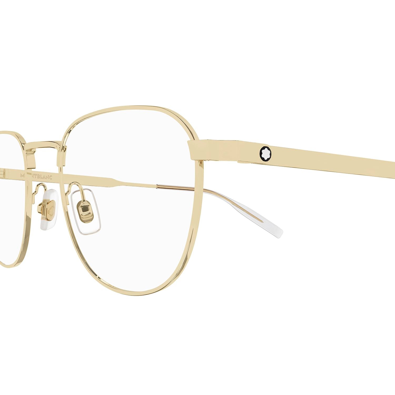MB0230O Gold metal Optical Frames - Shiny Light Gold