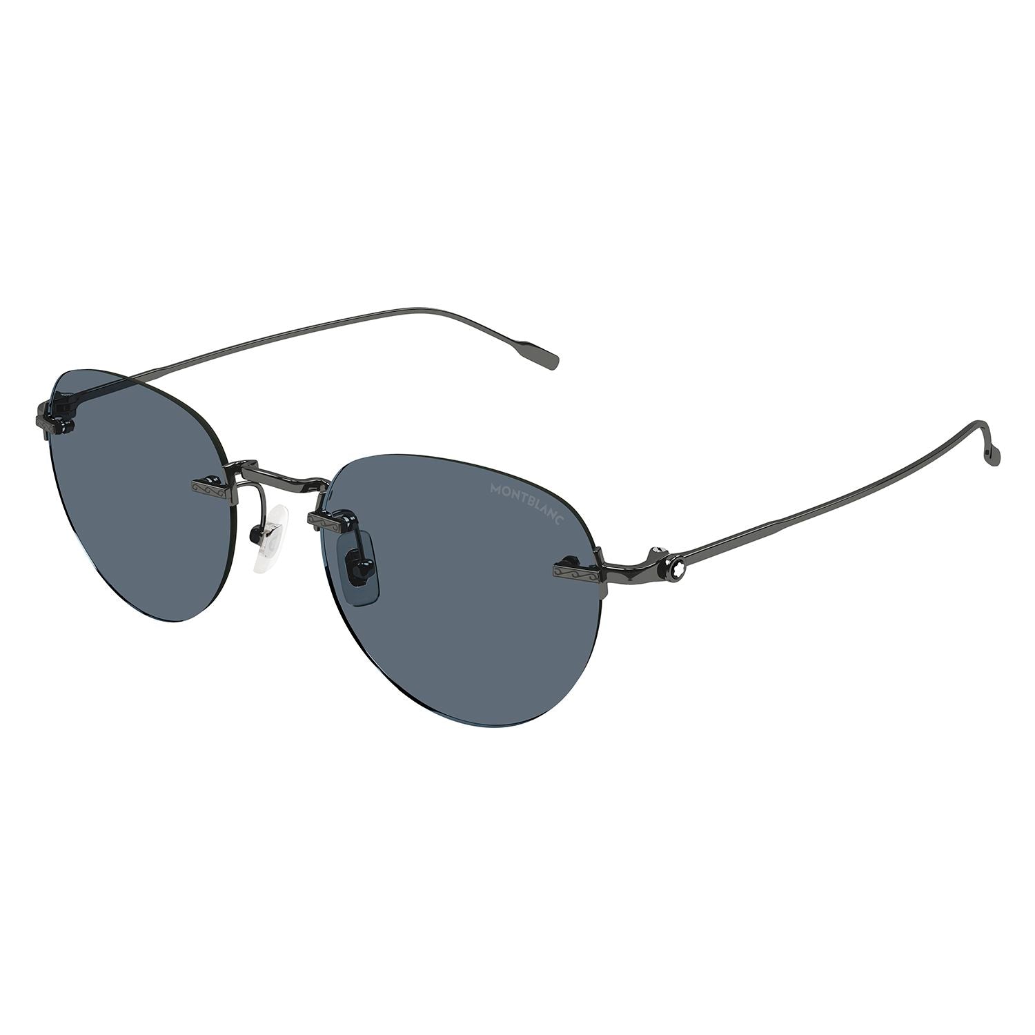 MB0239S Ruthenium metal Sunglasses - Shiny Dark Ruthenium