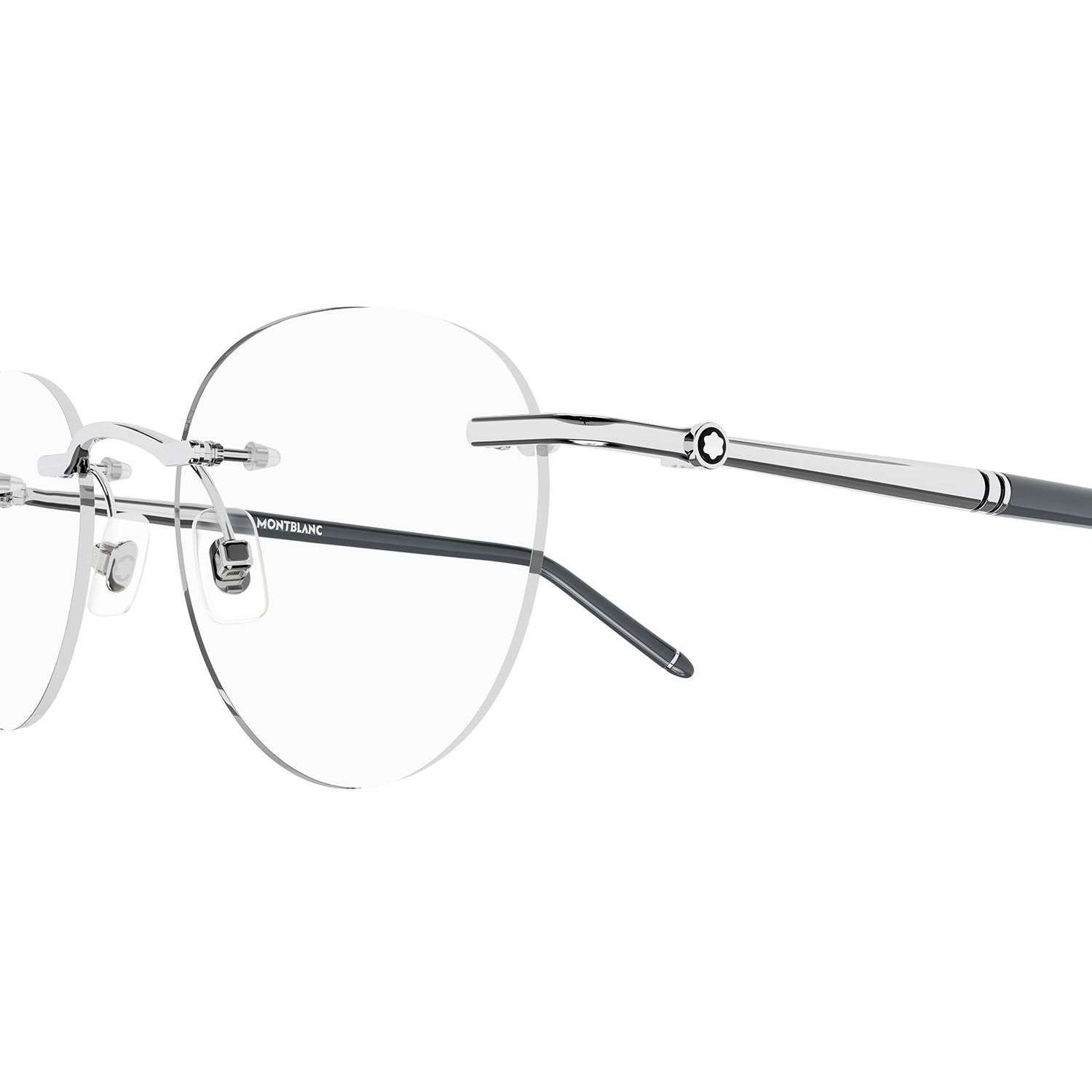 MB0244O Silver metal Optical Frames - Shiny Silver