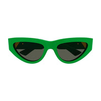 BV1176S Green acetate Sunglasses - Shiny Solid Btv Green