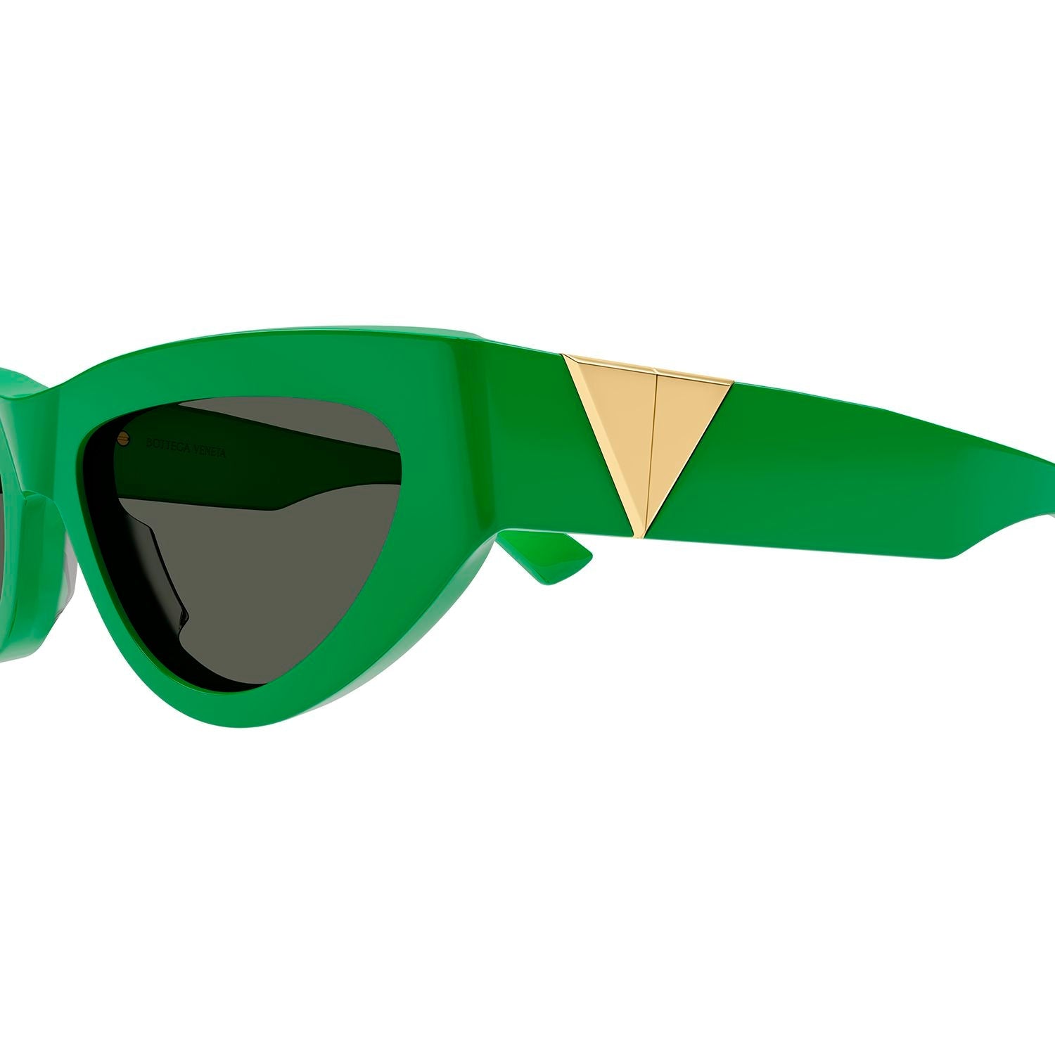 BV1176S Green acetate Sunglasses - Shiny Solid Btv Green