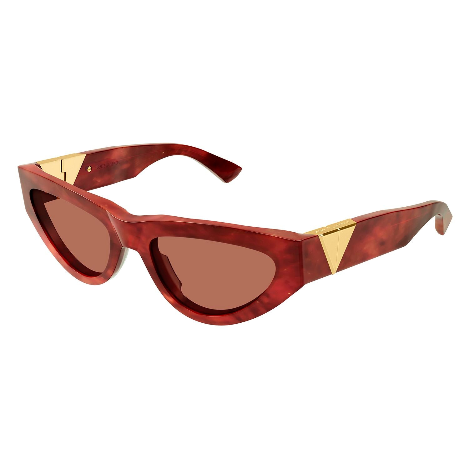 BV1176S Havana recycled acetate Sunglasses - Shiny Reddish Havana