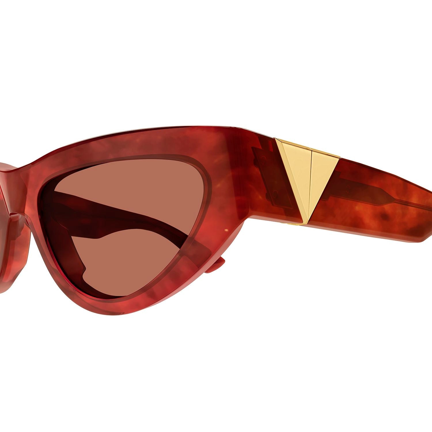 BV1176S Havana recycled acetate Sunglasses - Shiny Reddish Havana