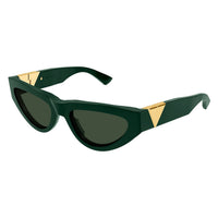 BV1176S Green recycled acetate Sunglasses - Shiny Solid Dark Green