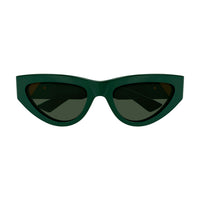 BV1176S Green recycled acetate Sunglasses - Shiny Solid Dark Green
