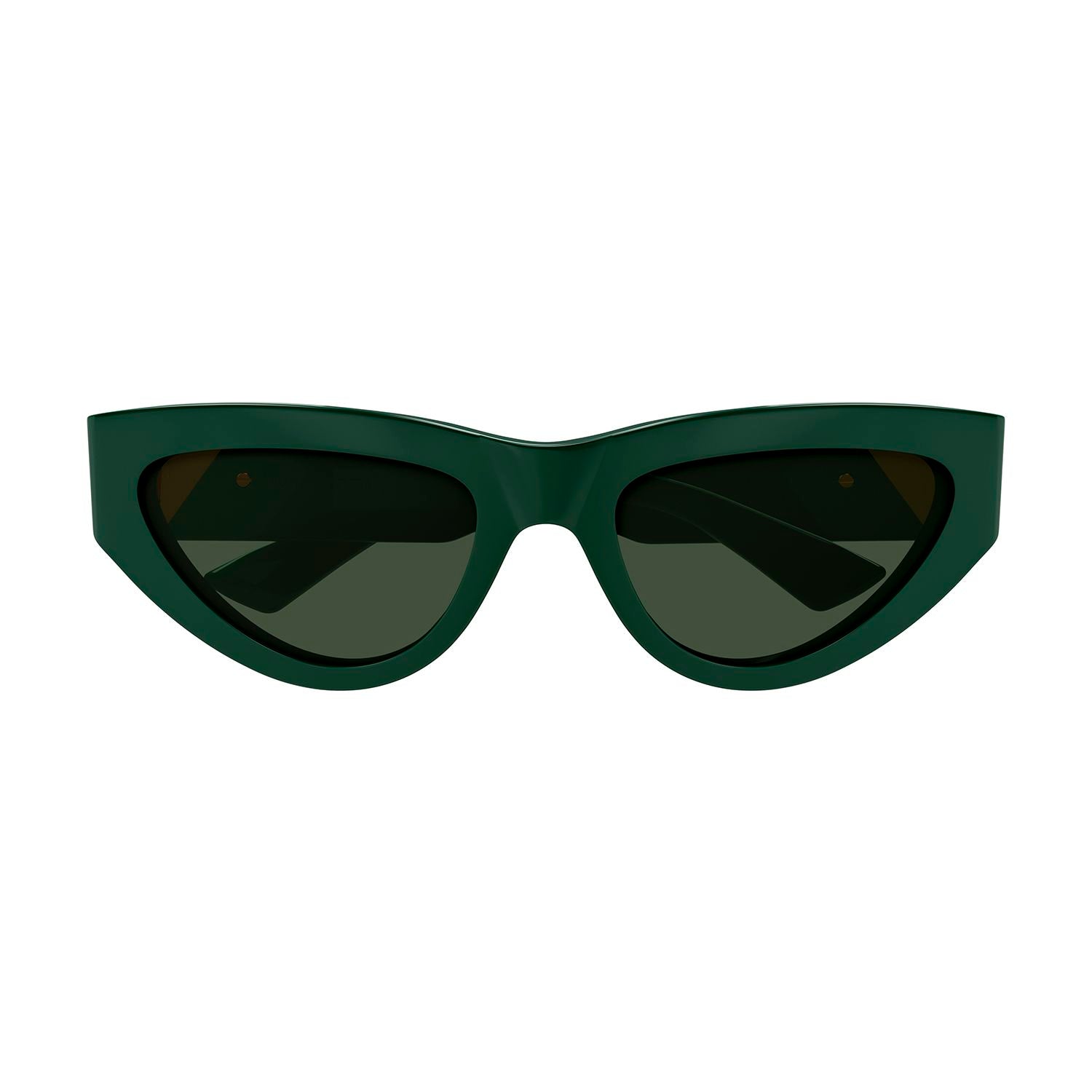BV1176S Green recycled acetate Sunglasses - Shiny Solid Dark Green