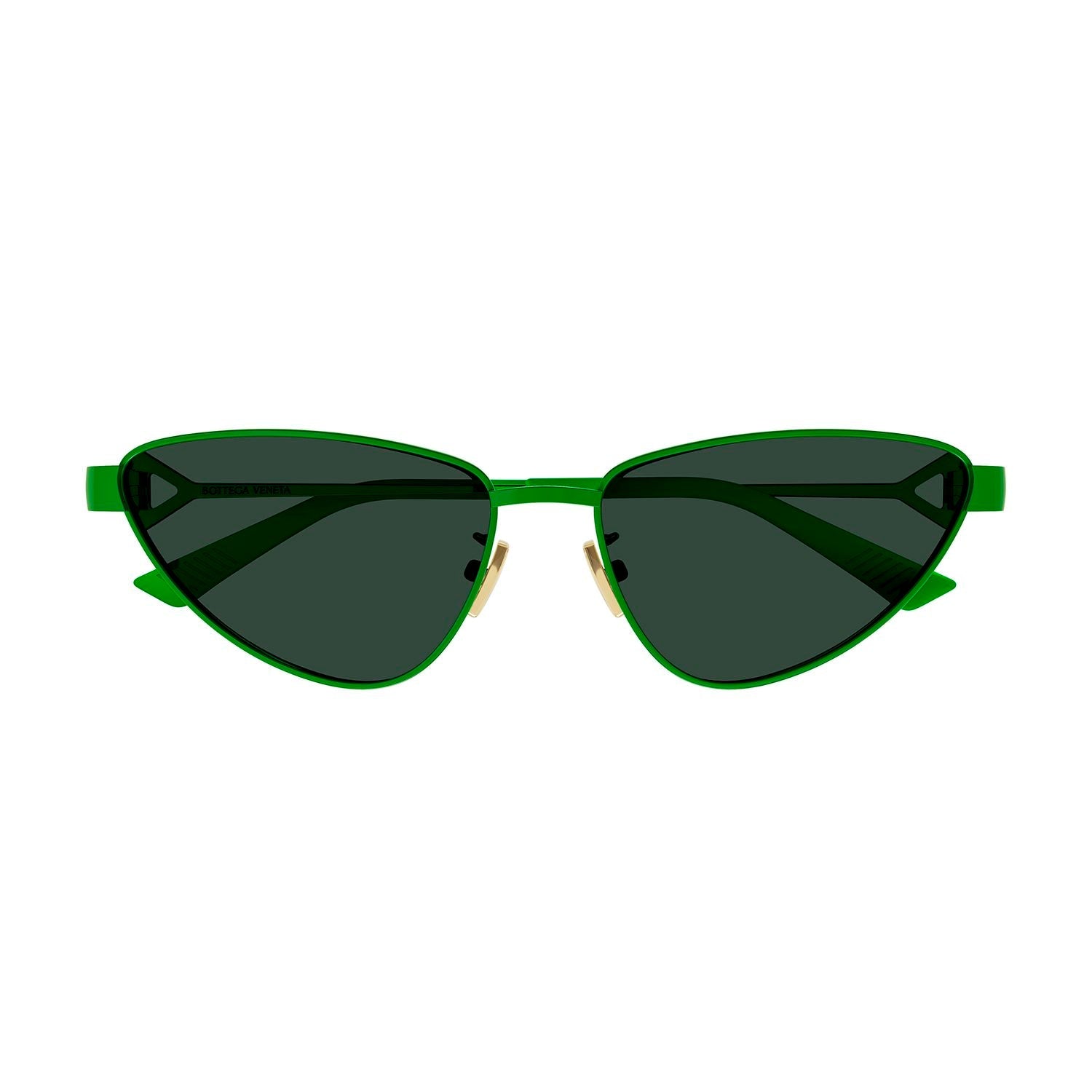BV1186S Green metal Sunglasses - Shiny Solid Green