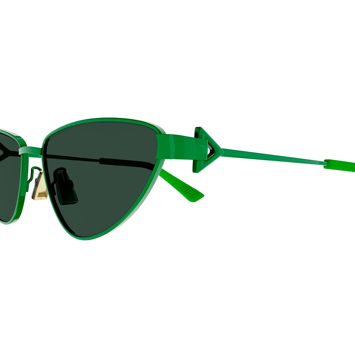 BV1186S Green metal Sunglasses - Shiny Solid Green