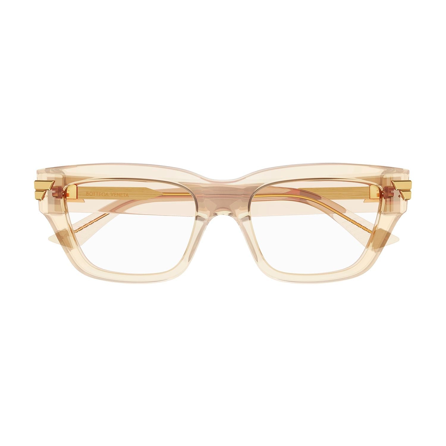 BV1190O Beige recycled acetate Optical Frames - Shiny Transparent Beige