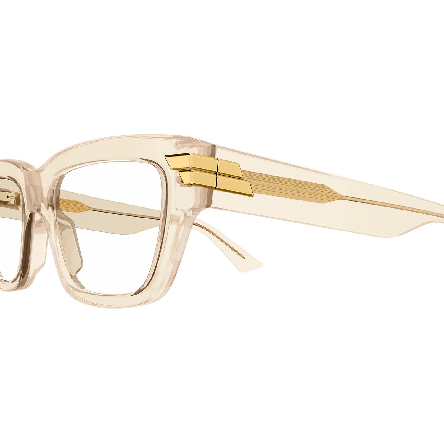 BV1190O Beige recycled acetate Optical Frames - Shiny Transparent Beige
