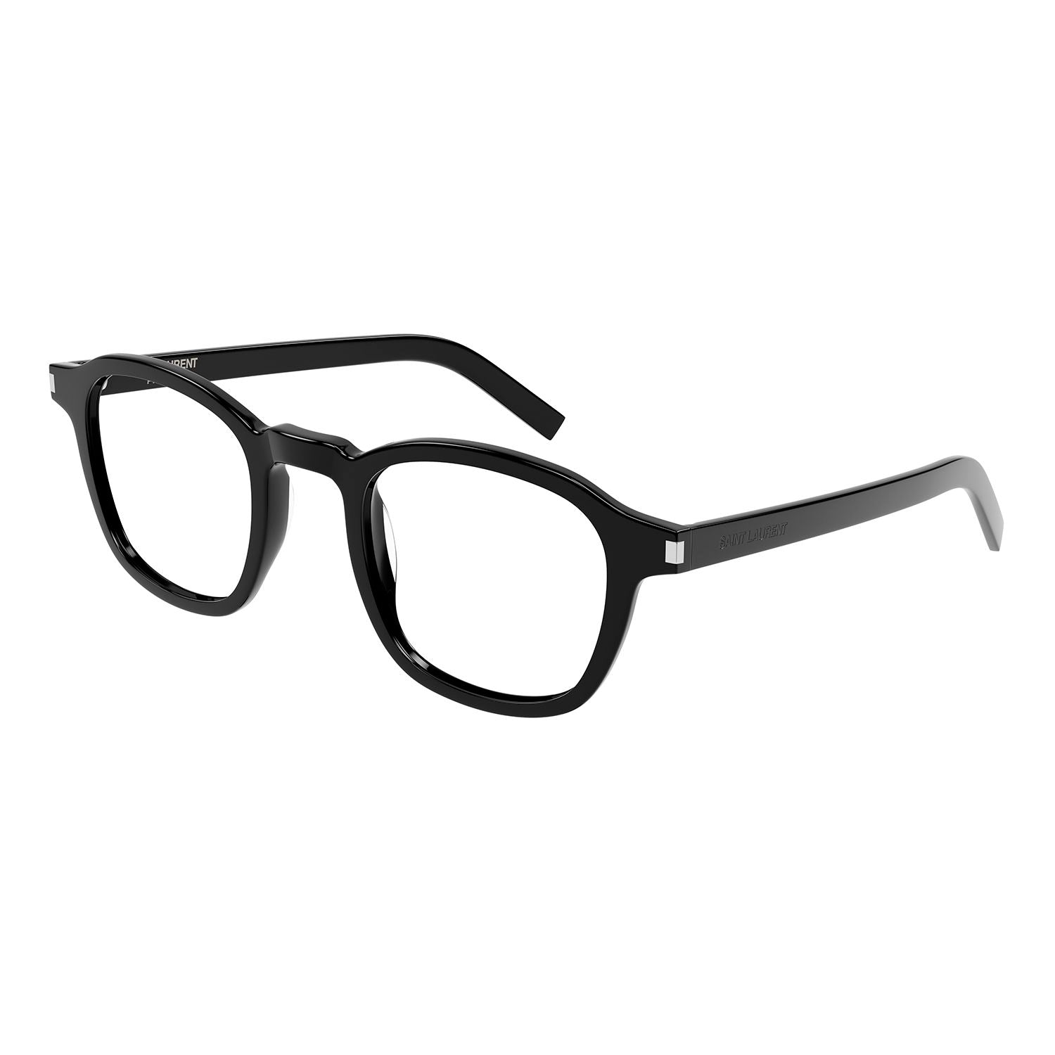 SL 549 Slim Black acetate Optical Frames - Shiny Black