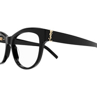 SL M108 Black recycled acetate Optical Frames - Shiny Solid Black