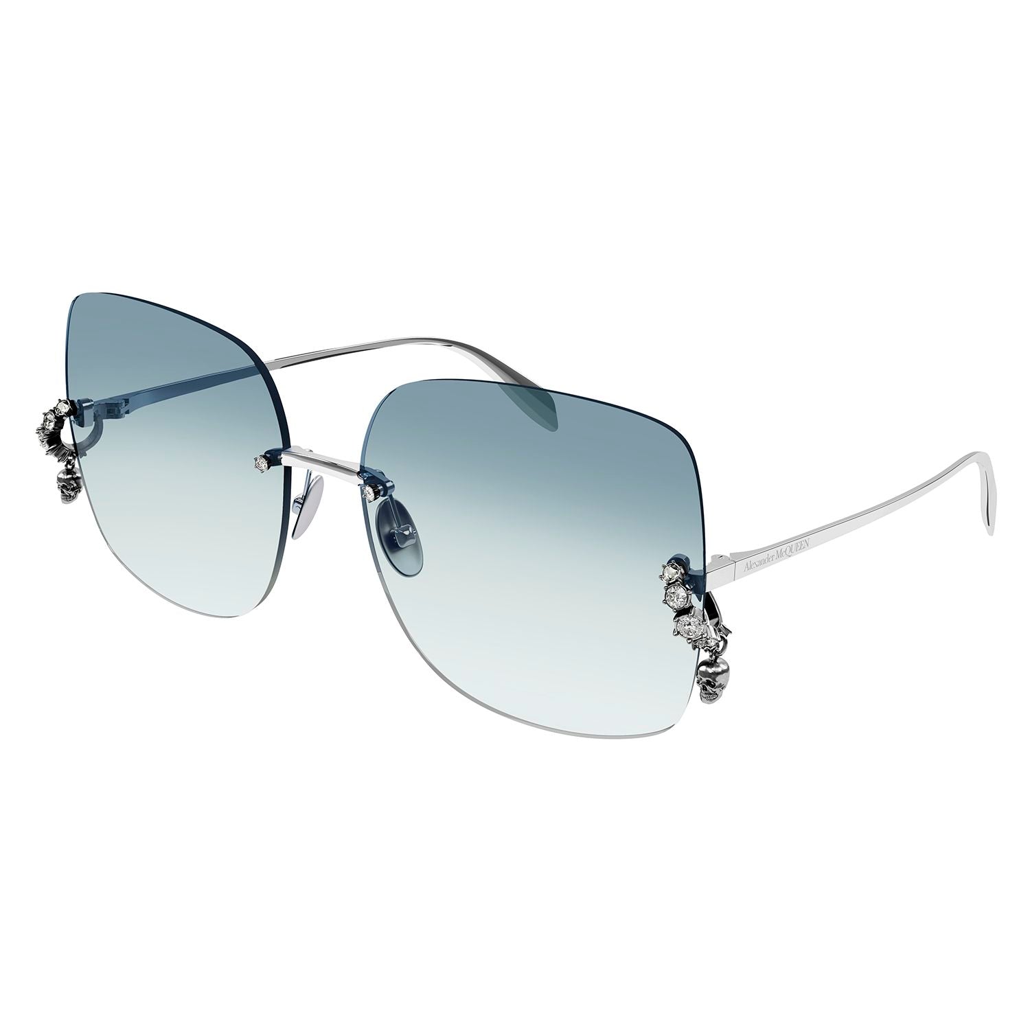 AM0390S Silver metal Sunglasses - Shiny Silver