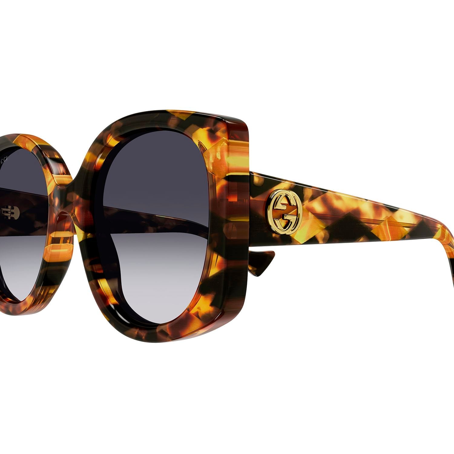 GG1257S Havana recycled acetate Sunglasses - Shiny Piqué Havana