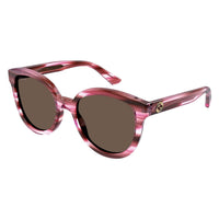 GG1315S Havana recycled acetate Sunglasses - Shiny Striated & Pink Havana