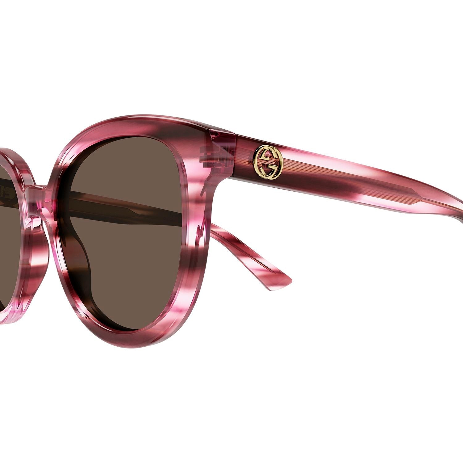 GG1315S Havana recycled acetate Sunglasses - Shiny Striated & Pink Havana
