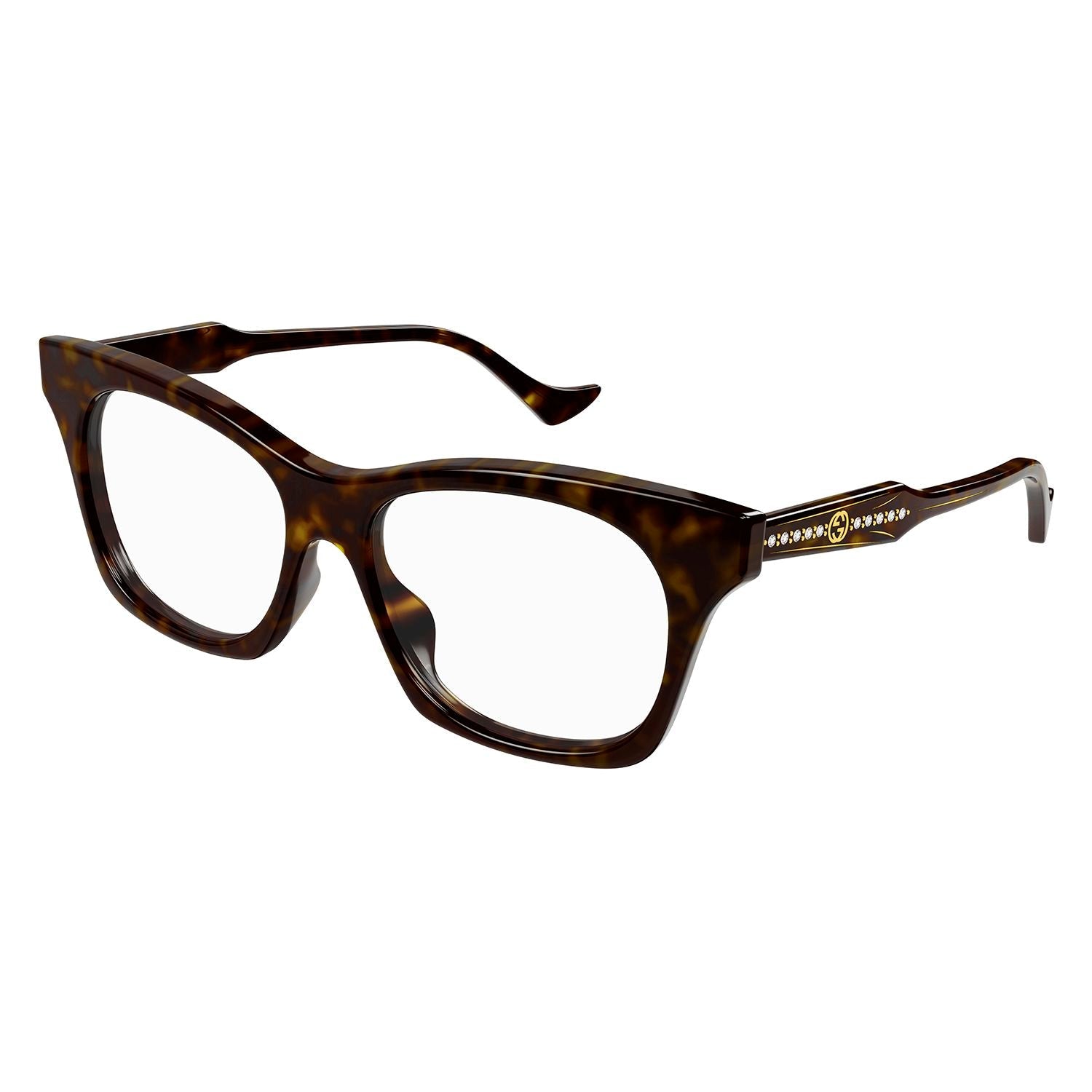 GG1299O Havana recycled acetate Optical Frames - Shiny Dark Havana