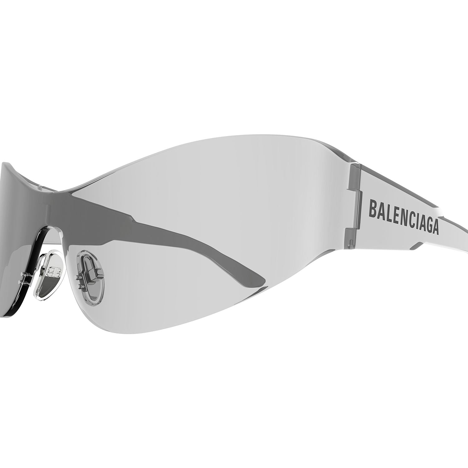 BB0257S Grey nylon Sunglasses - Solid Light Grey Mask