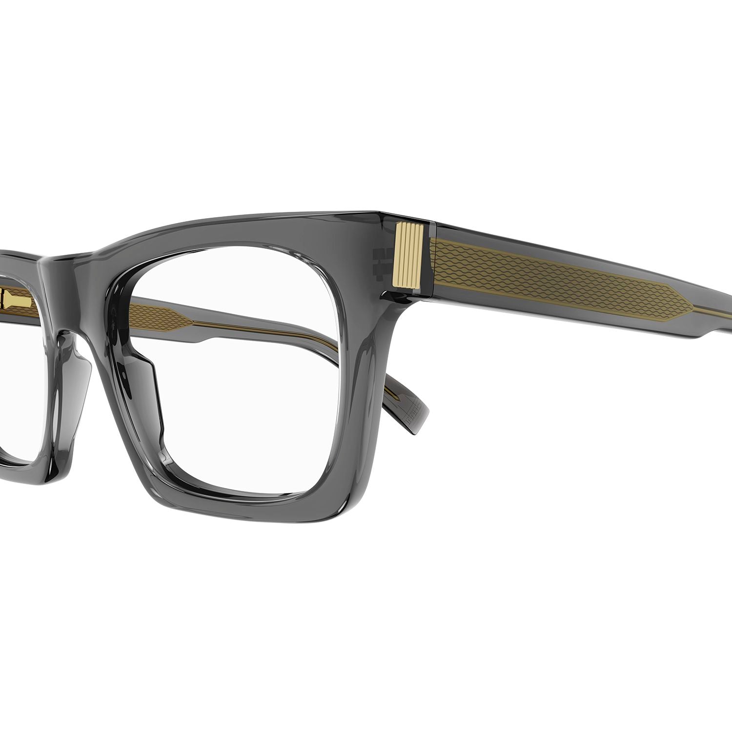 DU0058O Grey recycled acetate Optical Frames - Shiny Transparent Grey