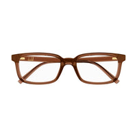 DU0060O Brown recycled acetate Optical Frames - Shiny Transaprent Brown