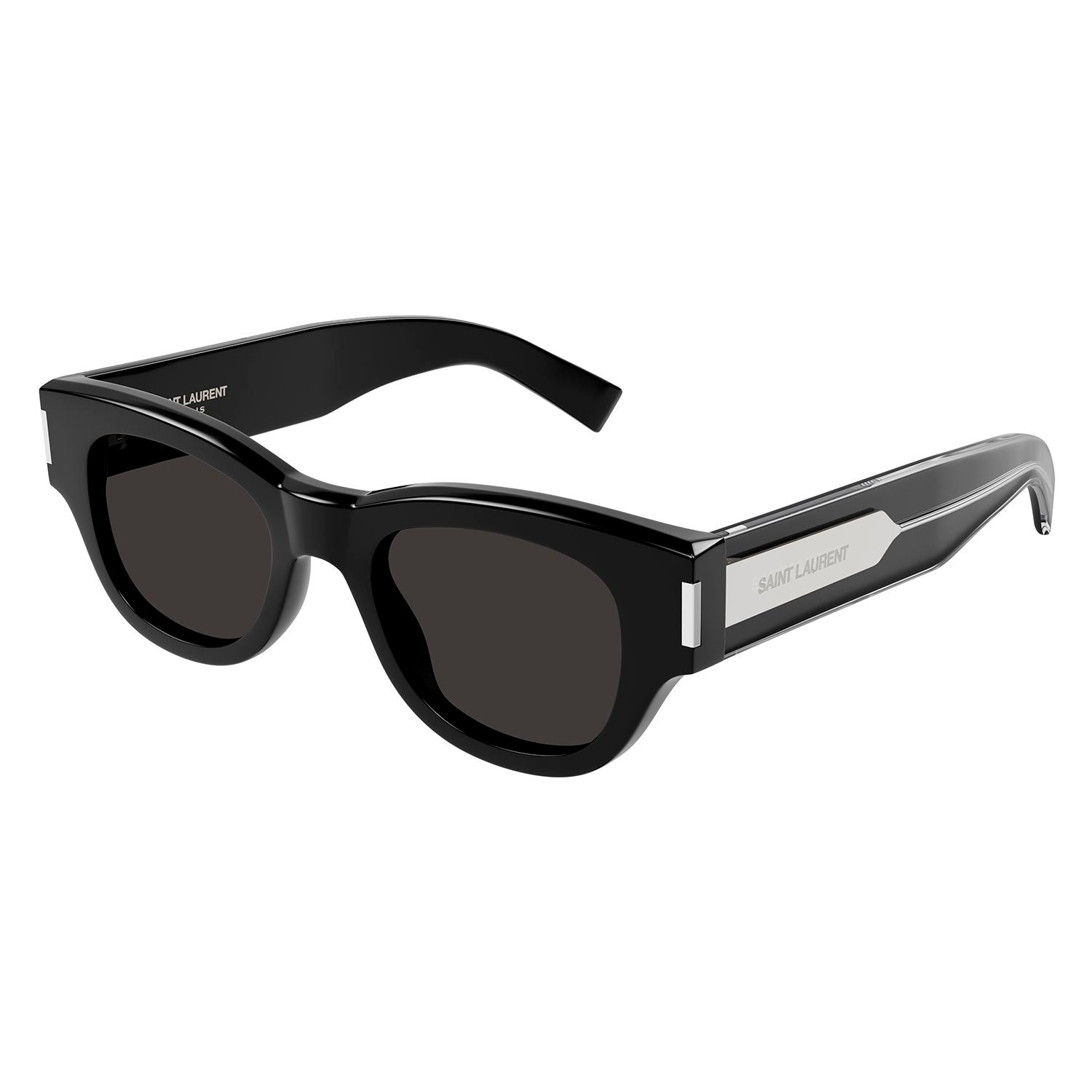 SL 573 Black recycled acetate Sunglasses - Shiny Solid Black