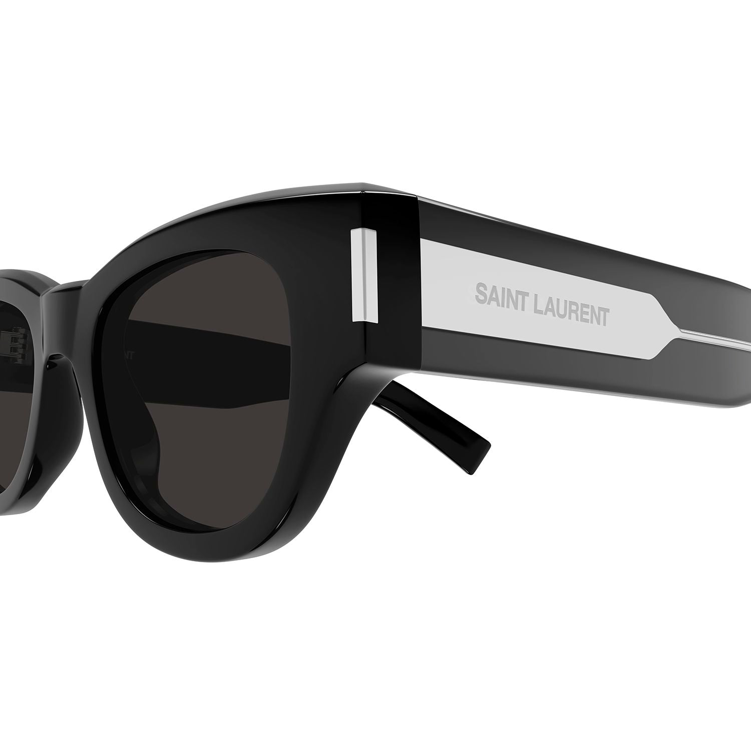 SL 573 Black recycled acetate Sunglasses - Shiny Solid Black