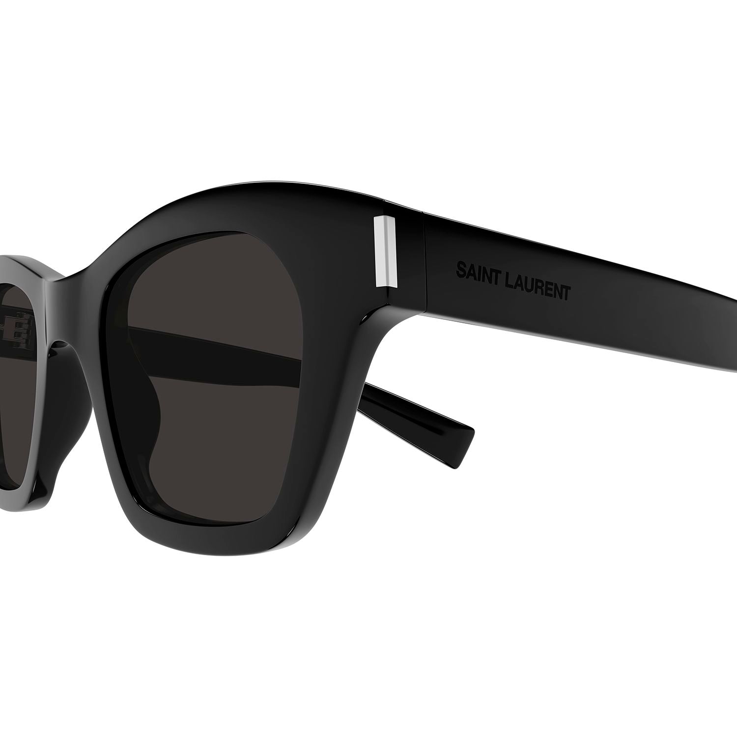 SL 592 Black recycled acetate Sunglasses - Shiny Solid Black