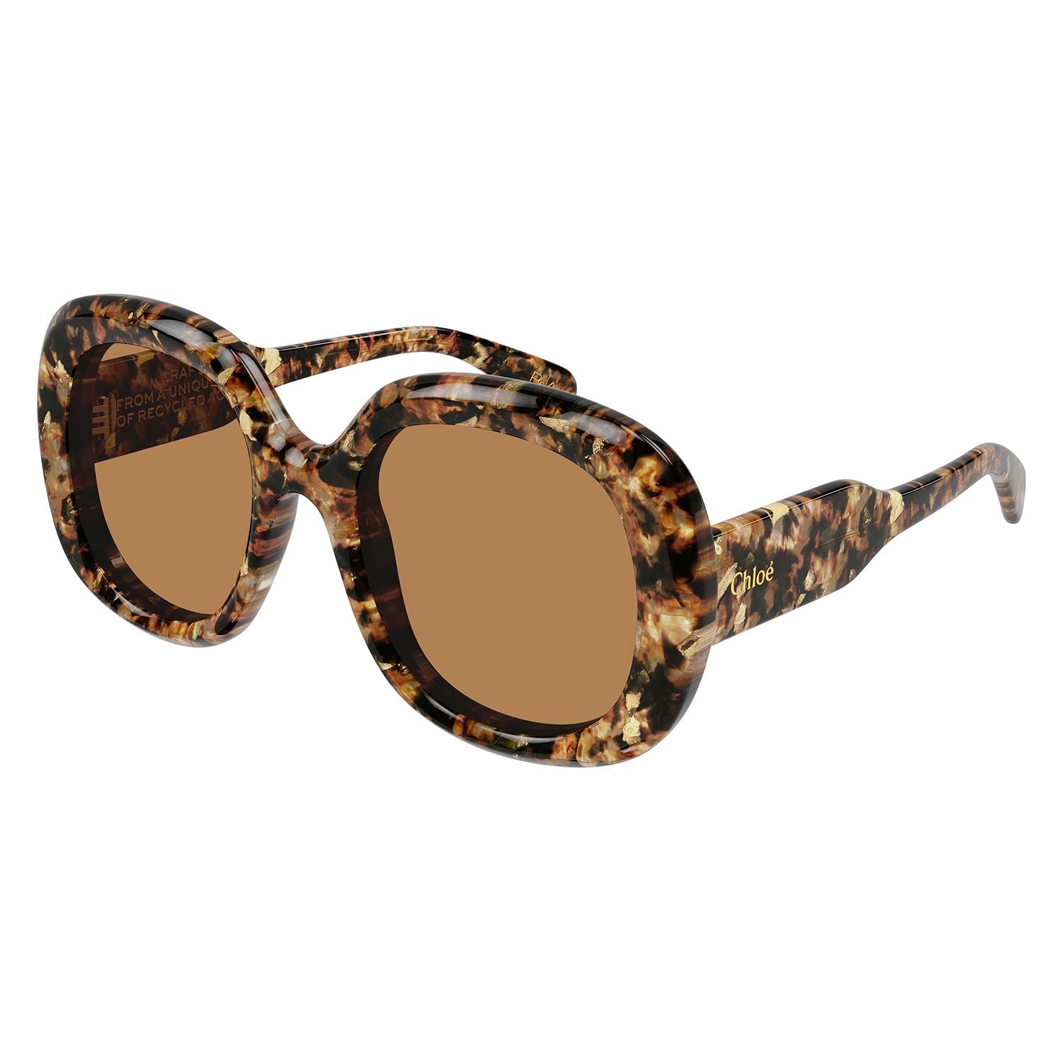 CH0153S Havana recycled acetate Sunglasses - Brown Flame