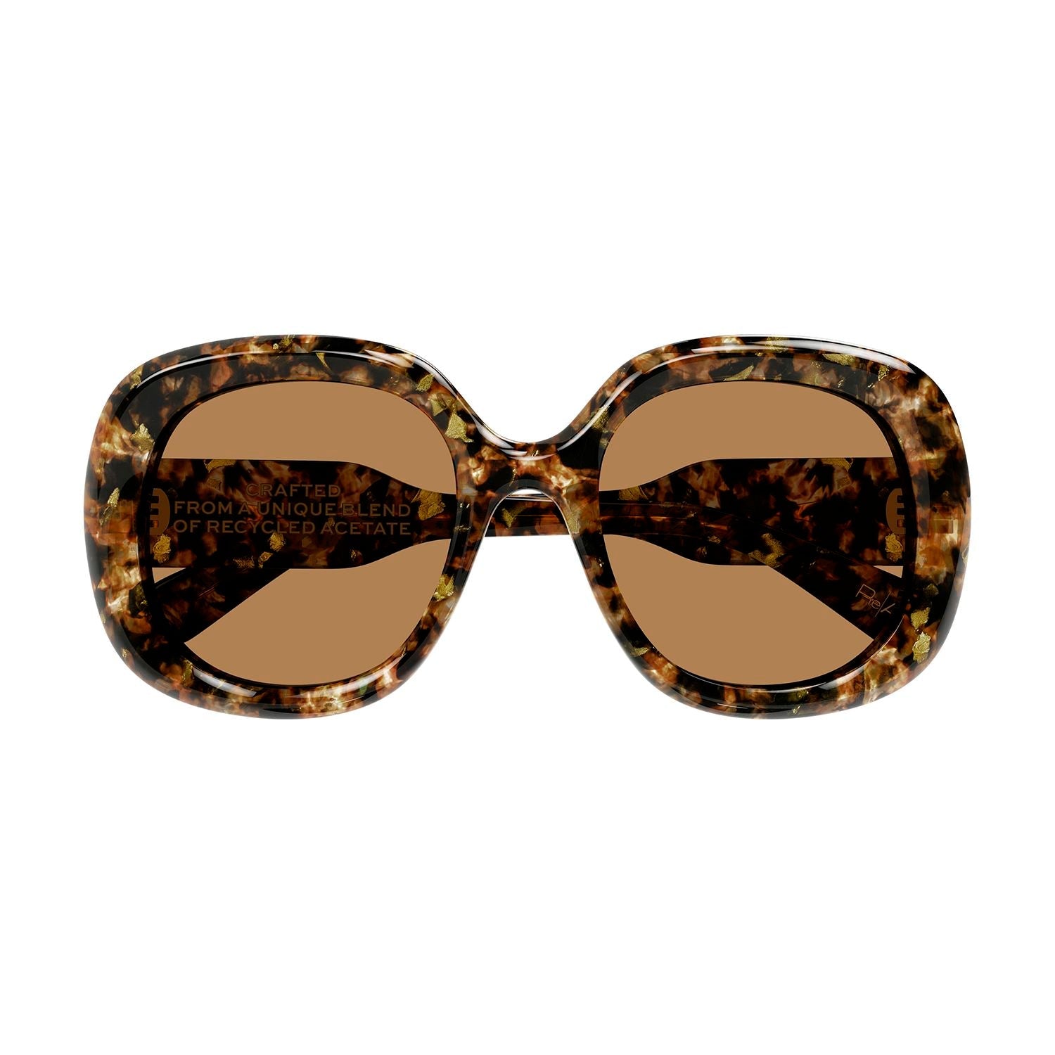 CH0153S Havana recycled acetate Sunglasses - Brown Flame