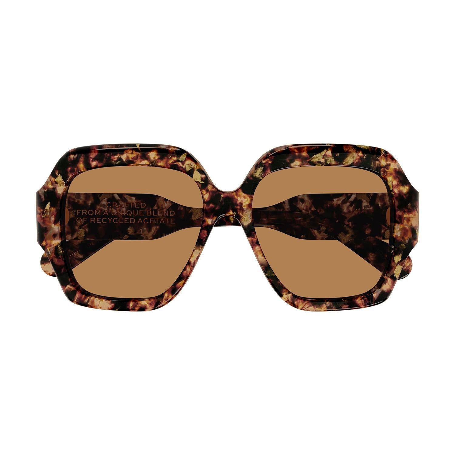 CH0154S Havana recycled acetate Sunglasses - Brown Flame