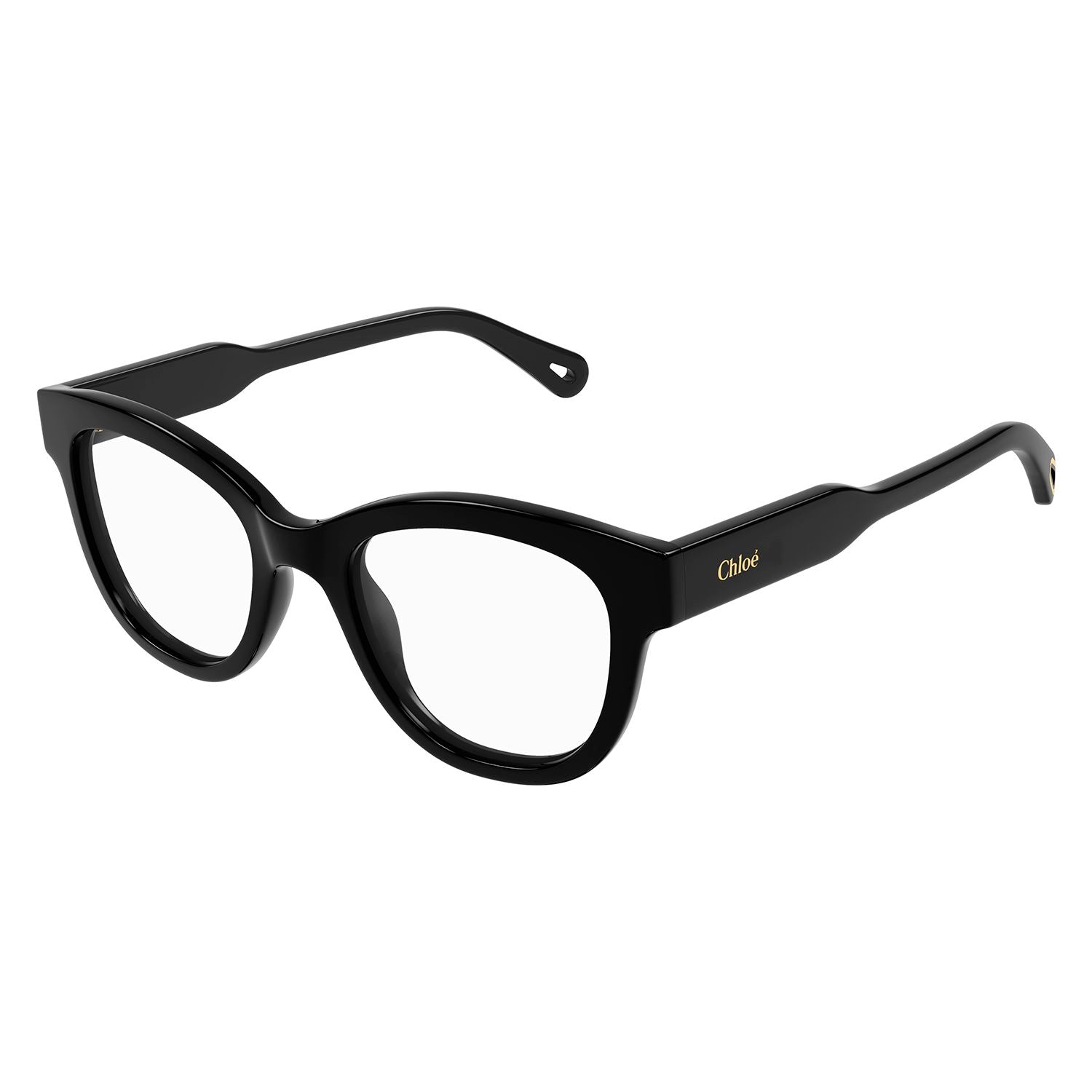 CH0162O Black recycled acetate Optical Frames - Shiny Solid Black