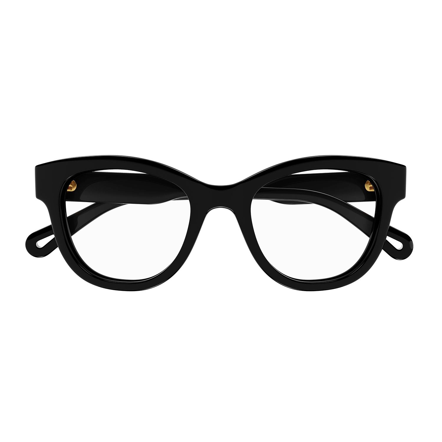 CH0162O Black recycled acetate Optical Frames - Shiny Solid Black