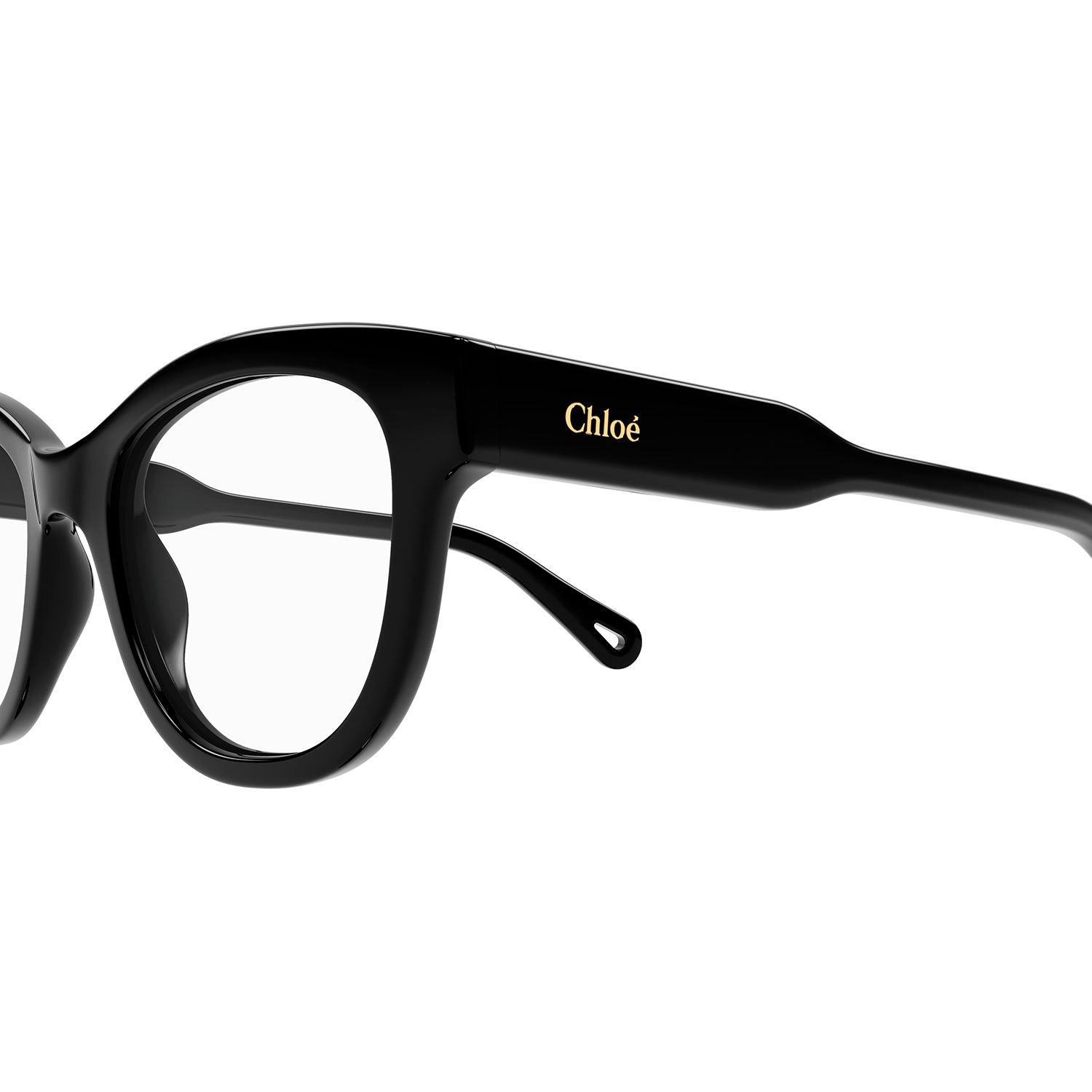 CH0162O Black recycled acetate Optical Frames - Shiny Solid Black