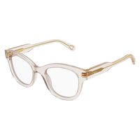 CH0162O Nude recycled acetate Optical Frames - Shiny Transparent Powder