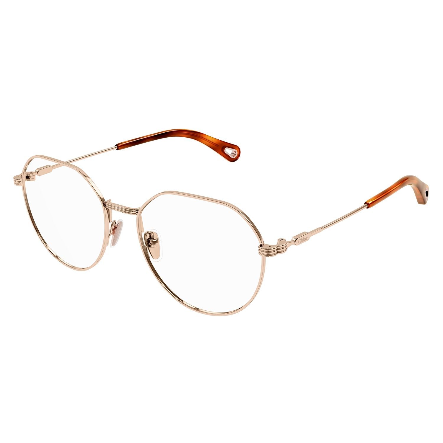 CH0180O Gold metal Optical Frames - Shiny Rose Gold