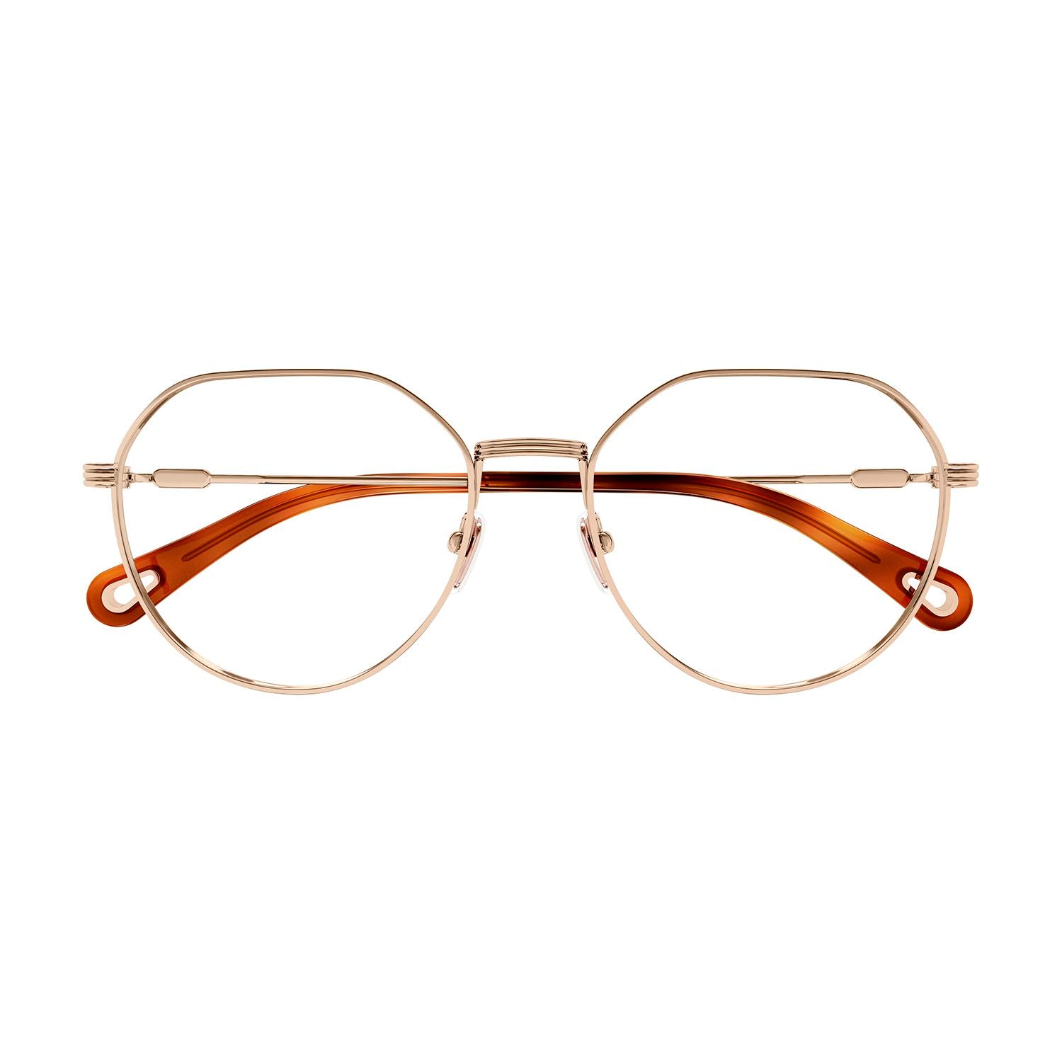 CH0180O Gold metal Optical Frames - Shiny Rose Gold
