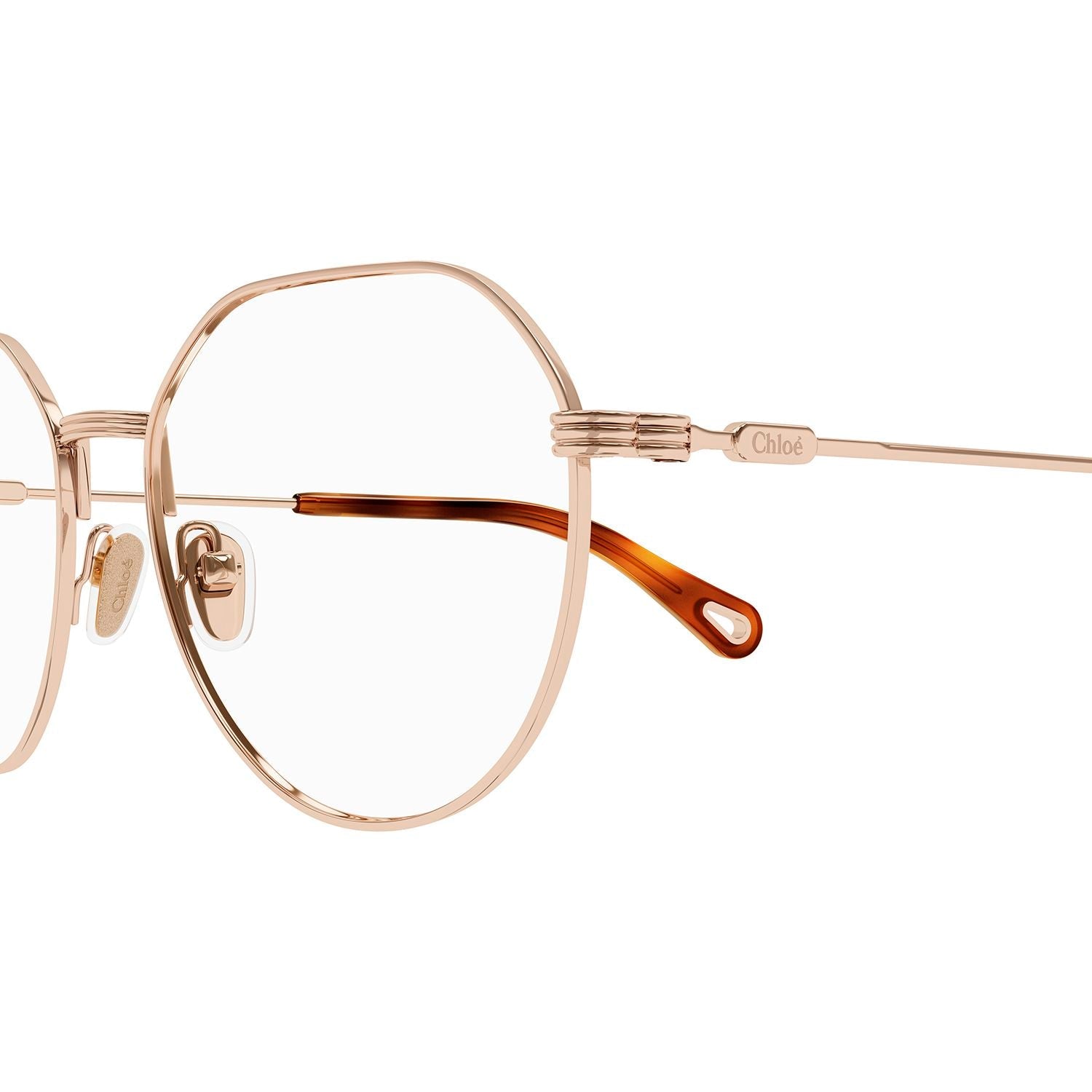 CH0180O Gold metal Optical Frames - Shiny Rose Gold