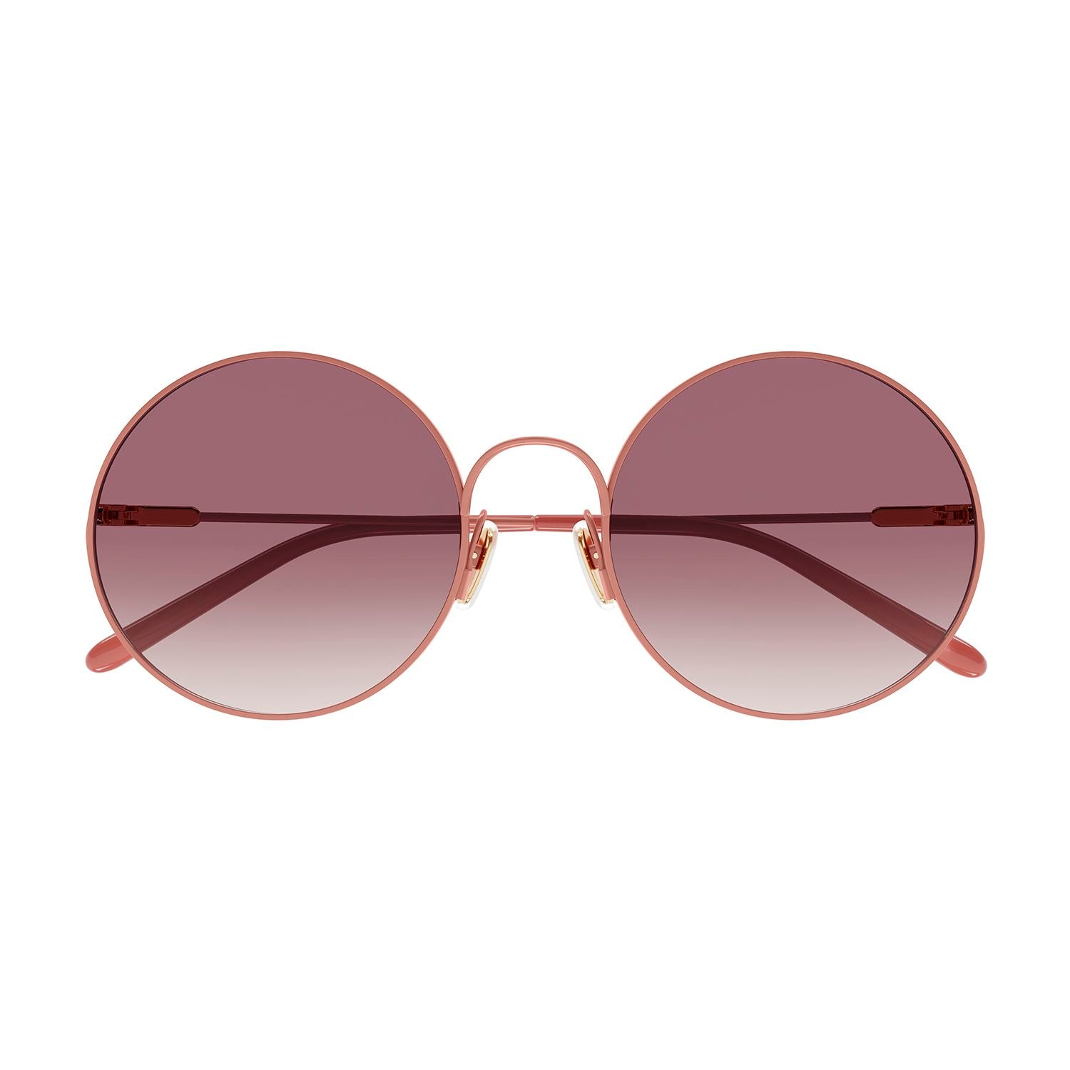 CC0016S Pink metal Sunglasses - Shiny Solid Varnished & Dark Peach