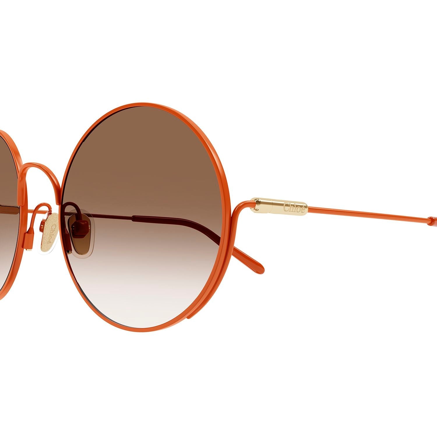 CC0016S Orange metal Sunglasses - Shiny Solid & Varnished Orange