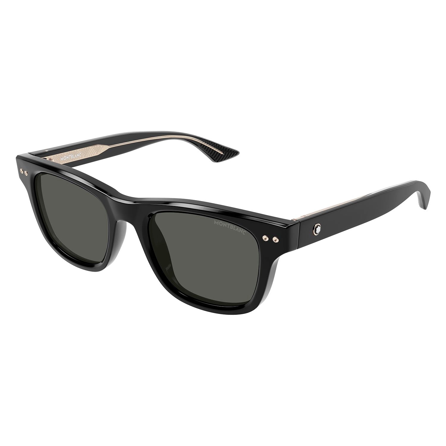 MB0254S Black recycled acetate Sunglasses - Shiny Solid Black