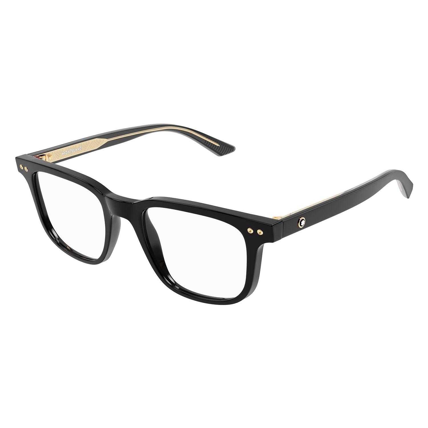 MB0256O Black recycled acetate Optical Frames - Shiny Solid Black