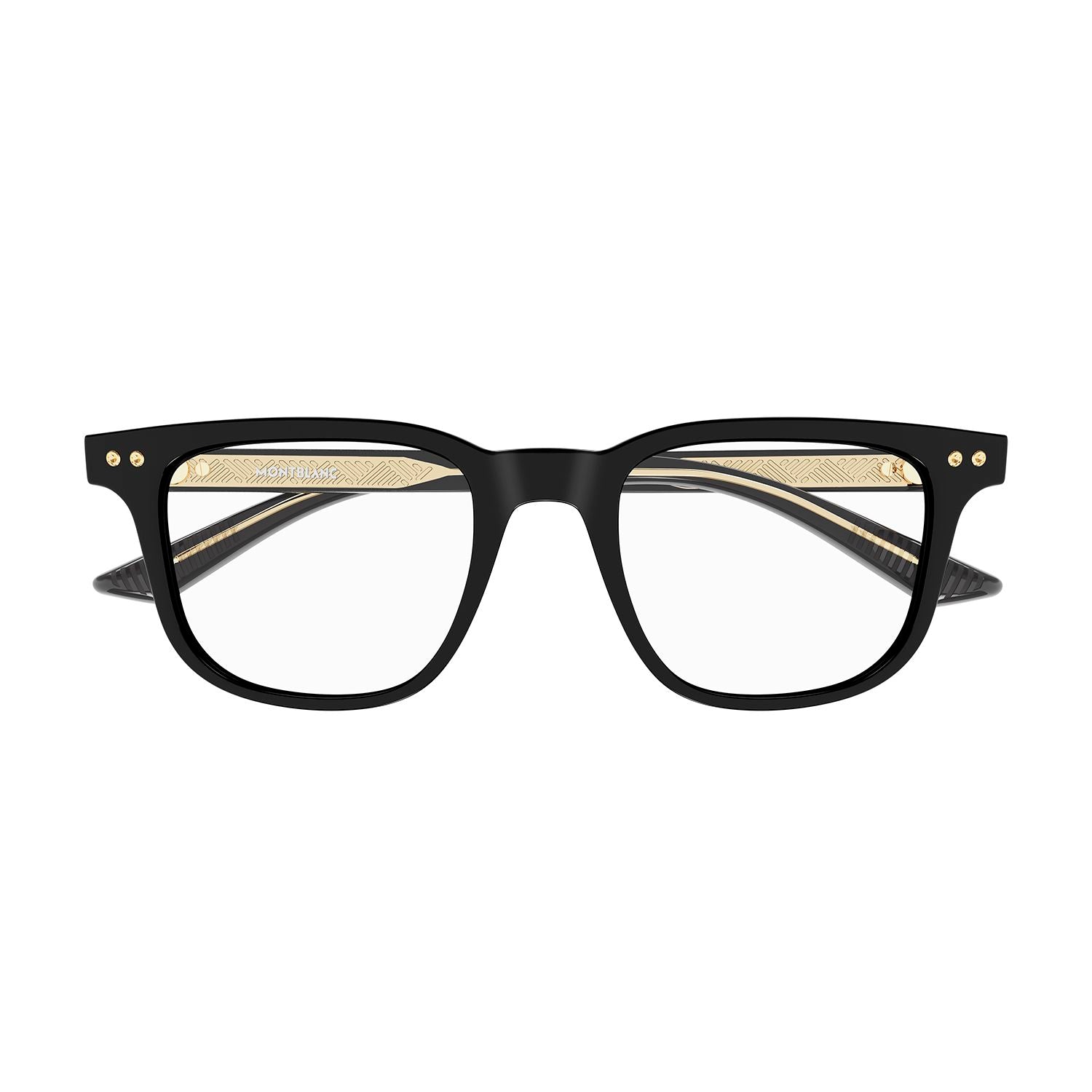 MB0256O Black recycled acetate Optical Frames - Shiny Solid Black