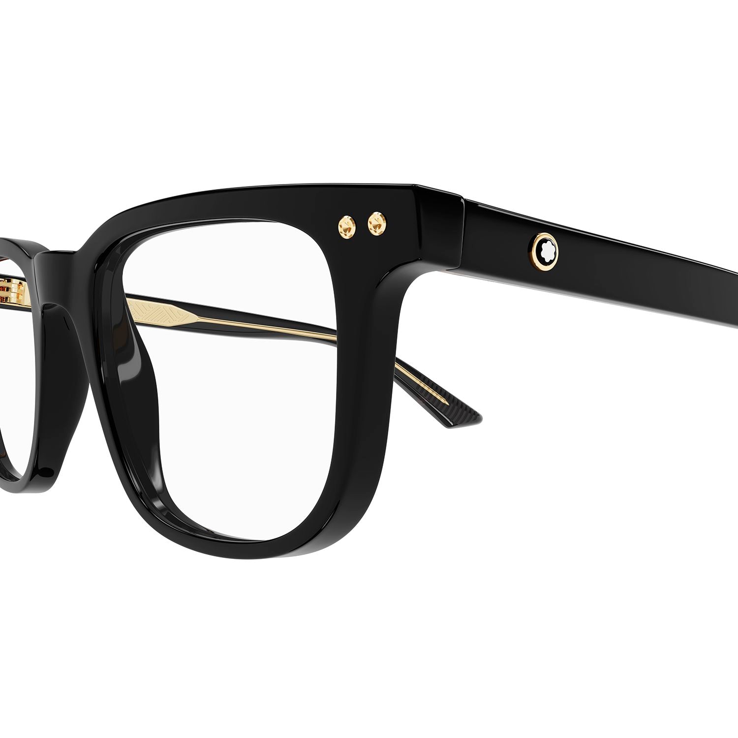 MB0256O Black recycled acetate Optical Frames - Shiny Solid Black